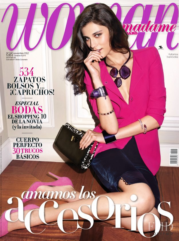 Katarina Ivanovska featured on the Woman Madame Figaro Spain cover from November 2012