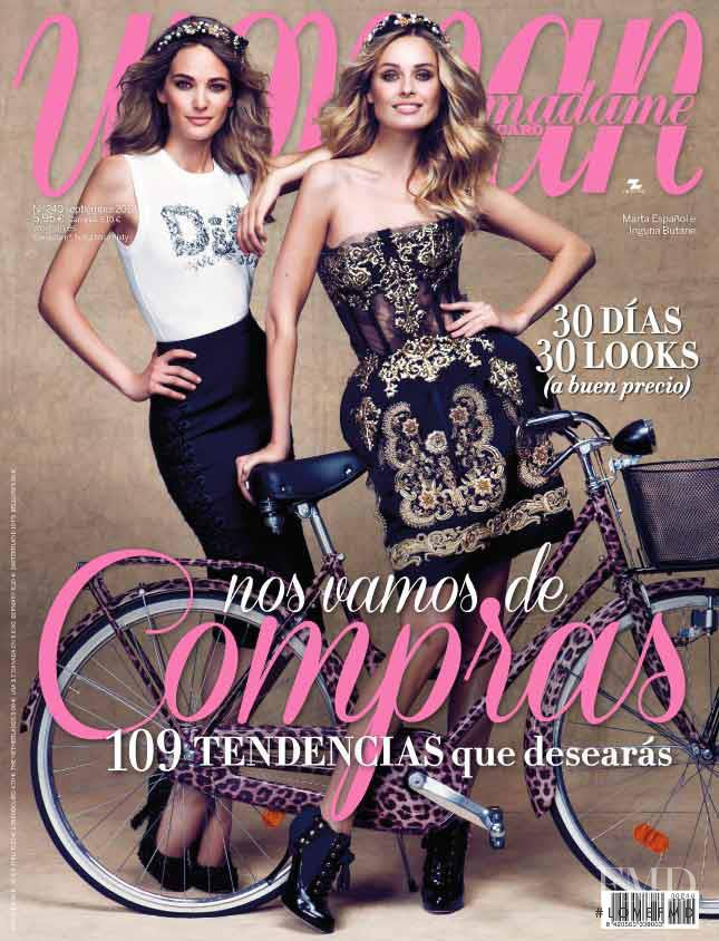 Inguna Butane, Marta Español featured on the Woman Madame Figaro Spain cover from September 2012