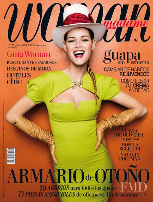 Flavia de Oliveira featured on the Woman Madame Figaro Spain cover from October 2013