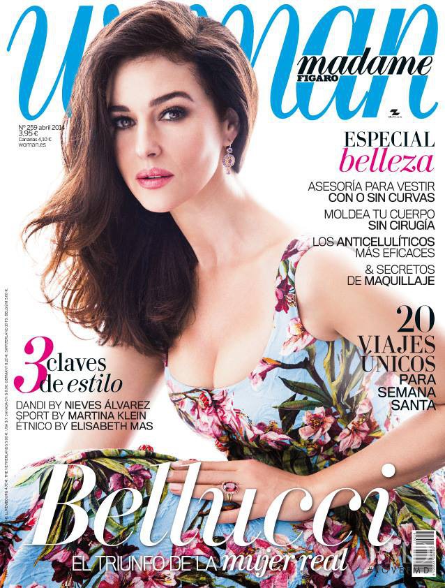 Monica Bellucci featured on the Woman Madame Figaro Spain cover from April 2014