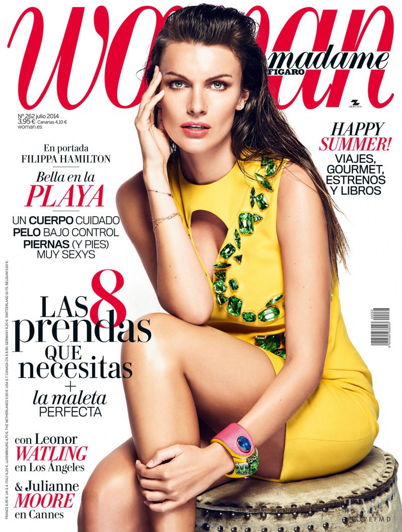 Filippa Hamilton featured on the Woman Madame Figaro Spain cover from July 2014
