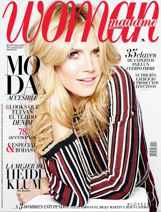 Heidi Klum featured on the Woman Madame Figaro Spain cover from May 2015