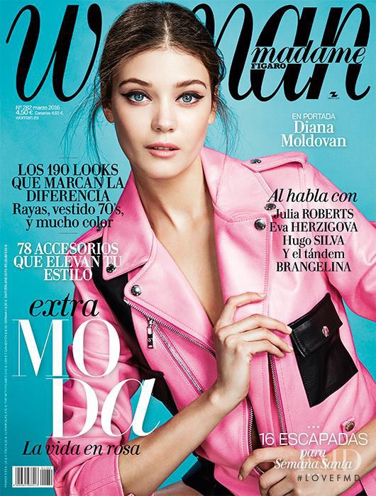 Diana Moldovan featured on the Woman Madame Figaro Spain cover from March 2016