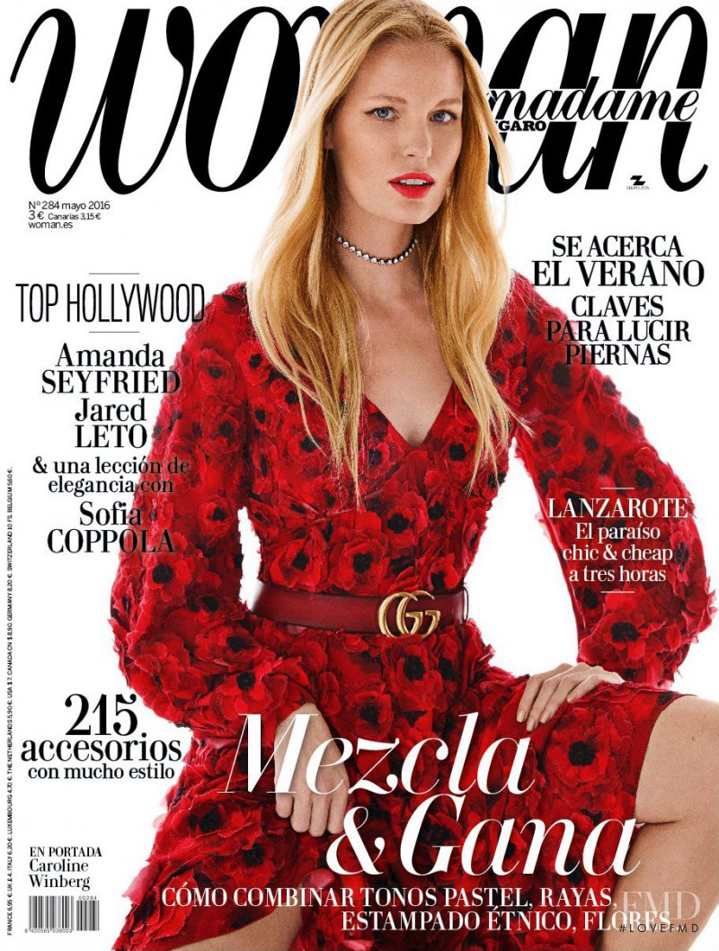 Caroline Winberg featured on the Woman Madame Figaro Spain cover from May 2016