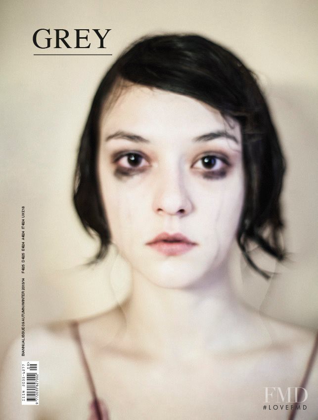 Marta Gastini featured on the GREY Magazine cover from October 2013