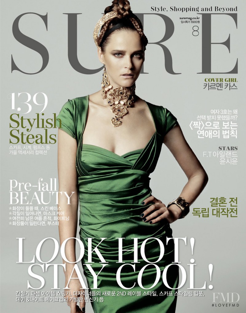 Carmen Kass featured on the Sure cover from August 2011