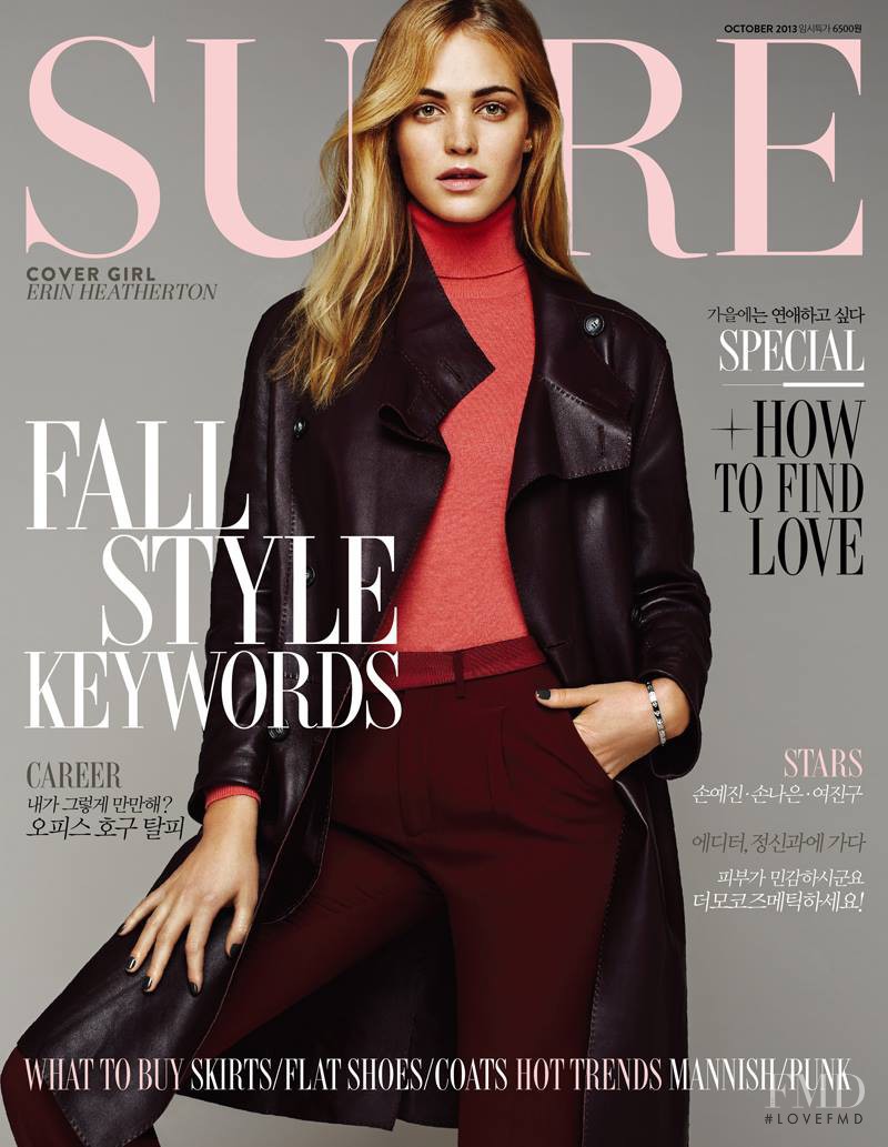 Erin Heatherton featured on the Sure cover from October 2013