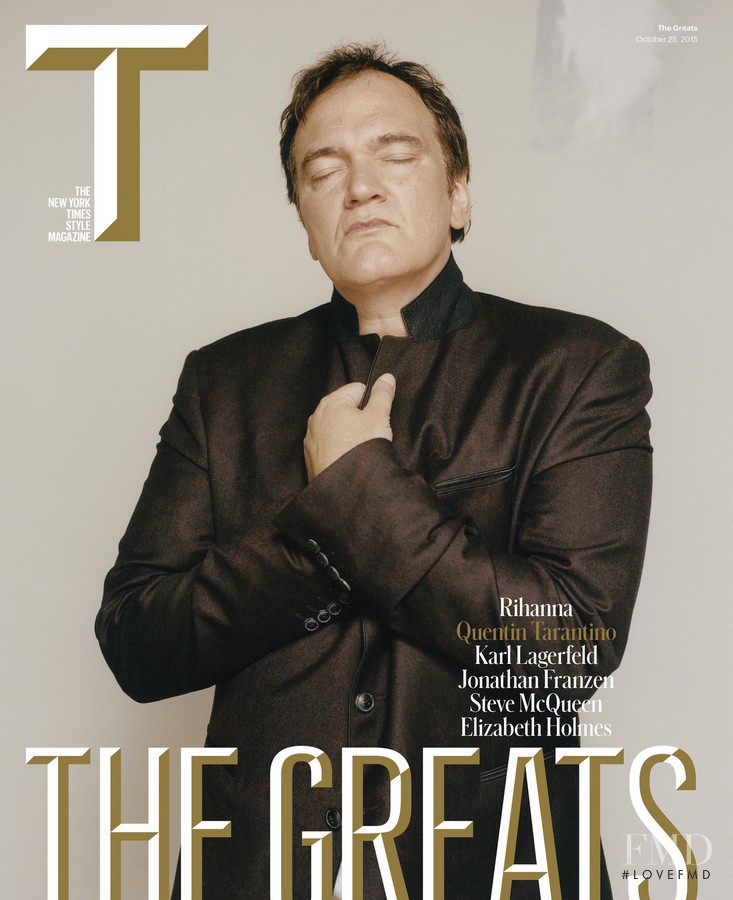 Quetin Tarantino featured on the T Style cover from October 2015