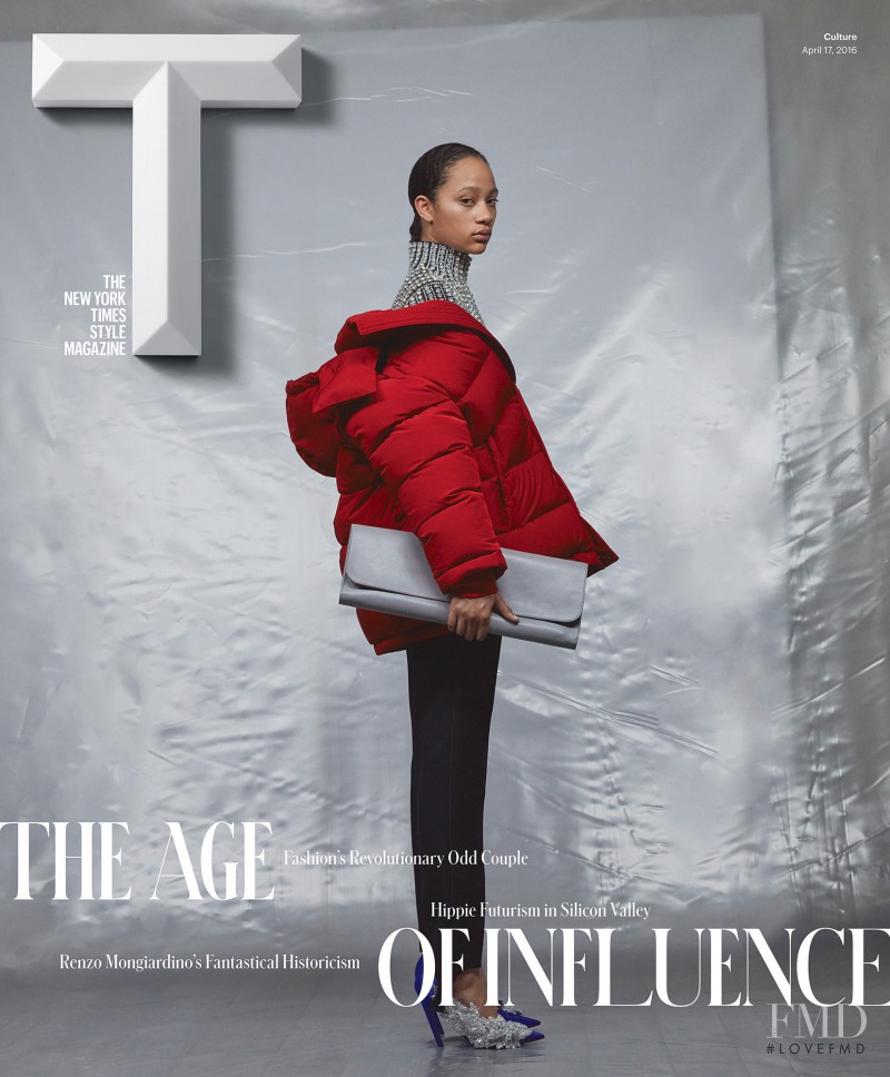 Selena Forrest featured on the T Style cover from April 2016