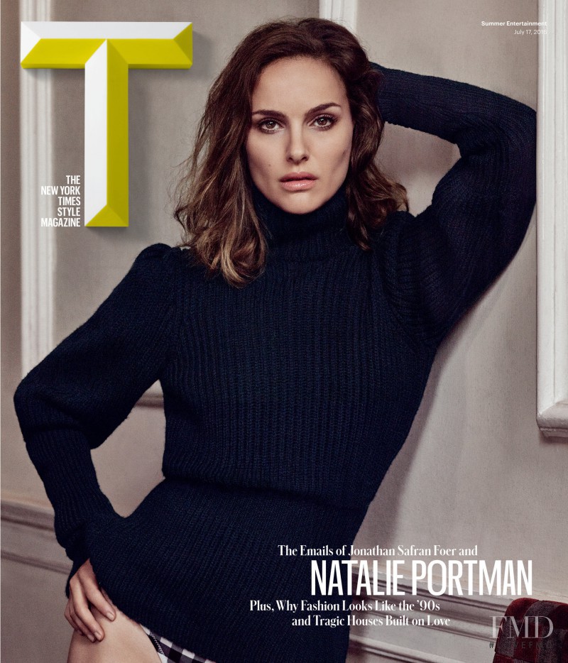 Natalie Portman featured on the T - The New York Times Style - USA cover from July 2016