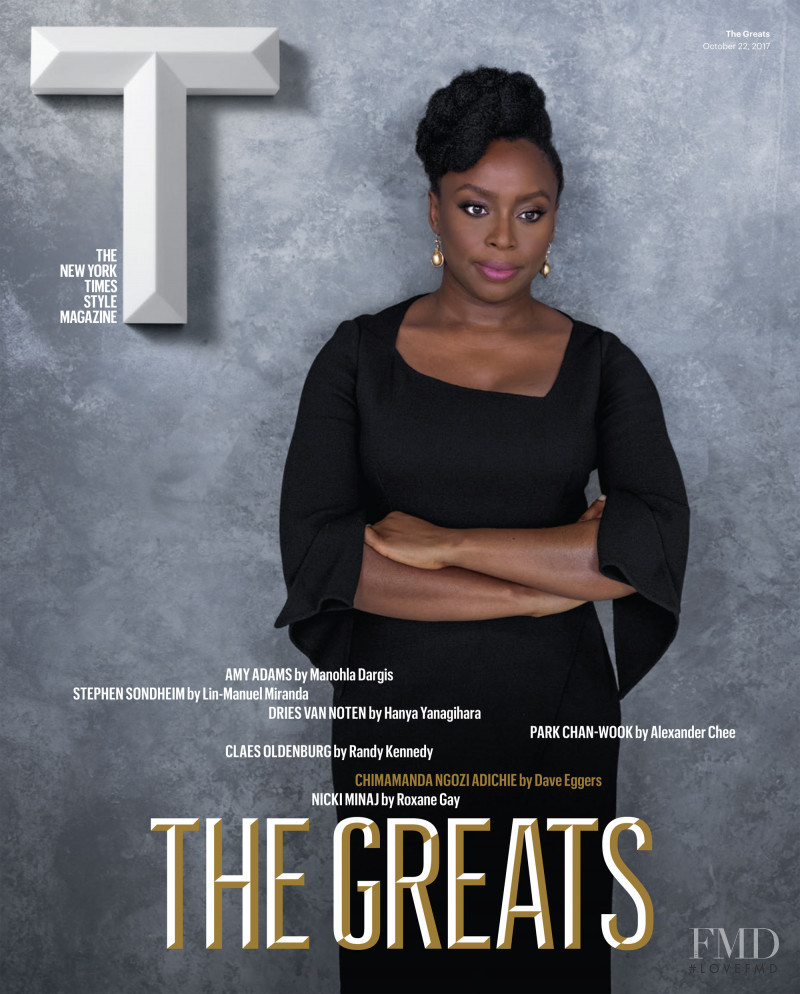 Ngozi Adichie featured on the T Style cover from October 2017