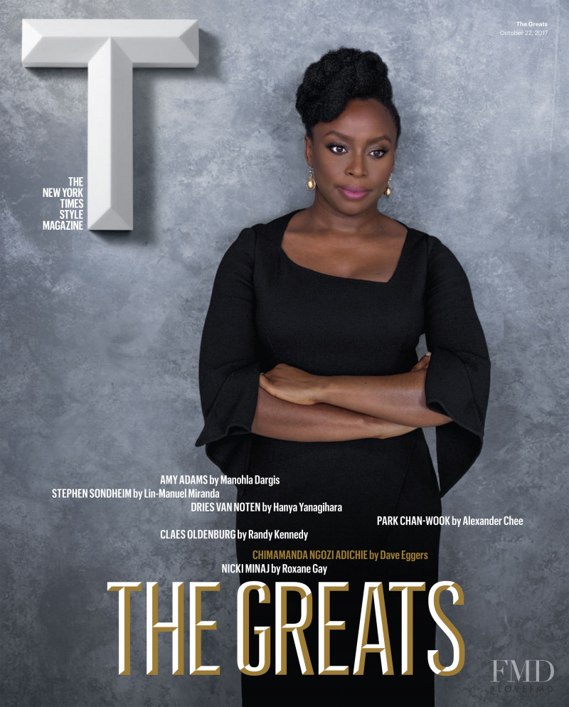 Ngozi Adichie featured on the T - The New York Times Style - USA cover from October 2017