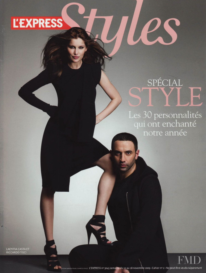 Laetitia Casta featured on the L\'Express Styles cover from November 2009