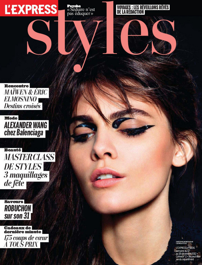 Melissa Stasiuk featured on the L\'Express Styles cover from December 2012