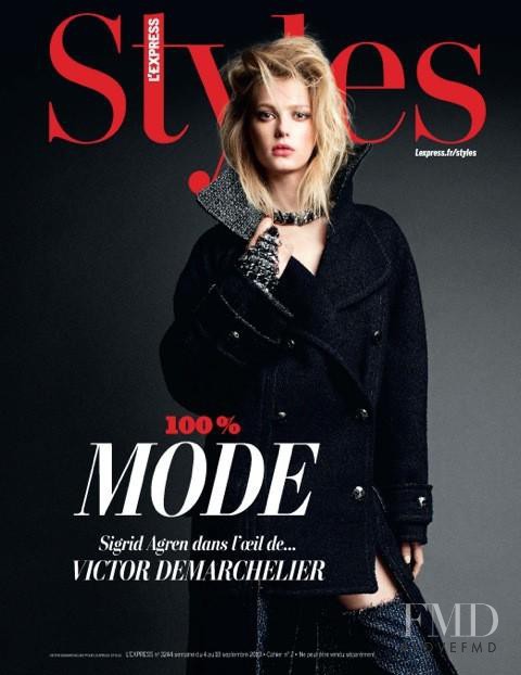 Sigrid Agren featured on the L\'Express Styles cover from September 2013