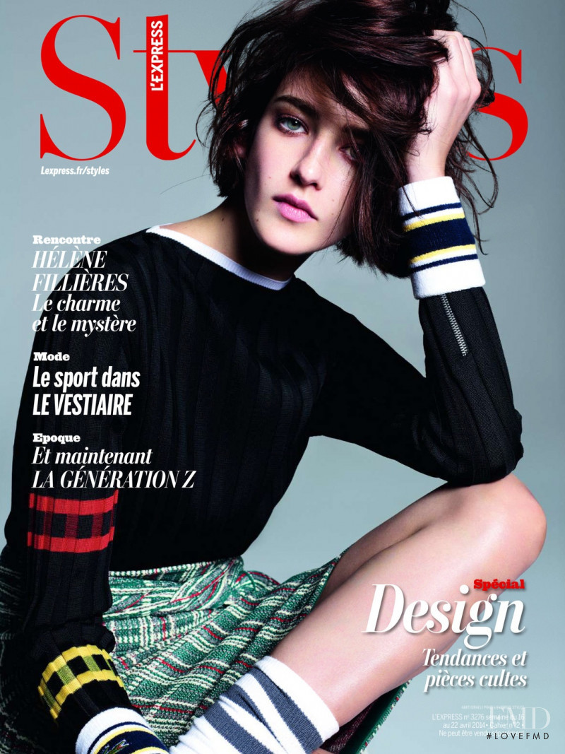 Cristina Herrmann featured on the L\'Express Styles cover from April 2014