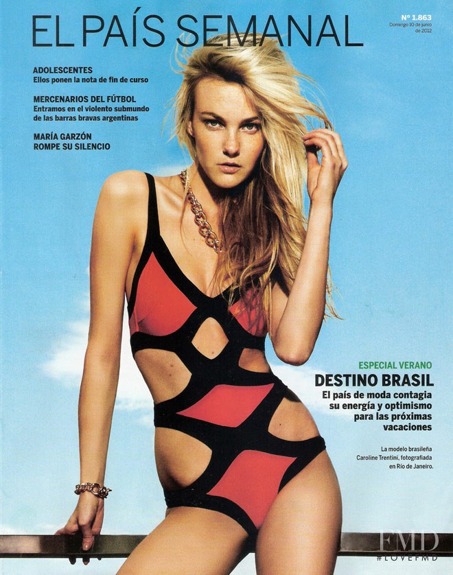 Caroline Trentini featured on the El País Semanal cover from June 2012