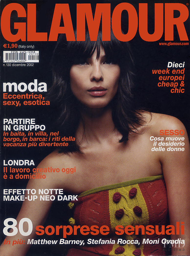 Liliana Dominguez featured on the Glamour Italy cover from December 2002