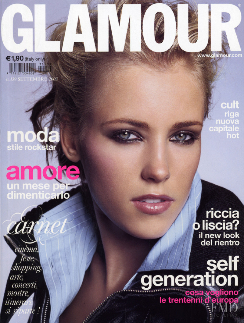Diana Meszaros featured on the Glamour Italy cover from September 2003
