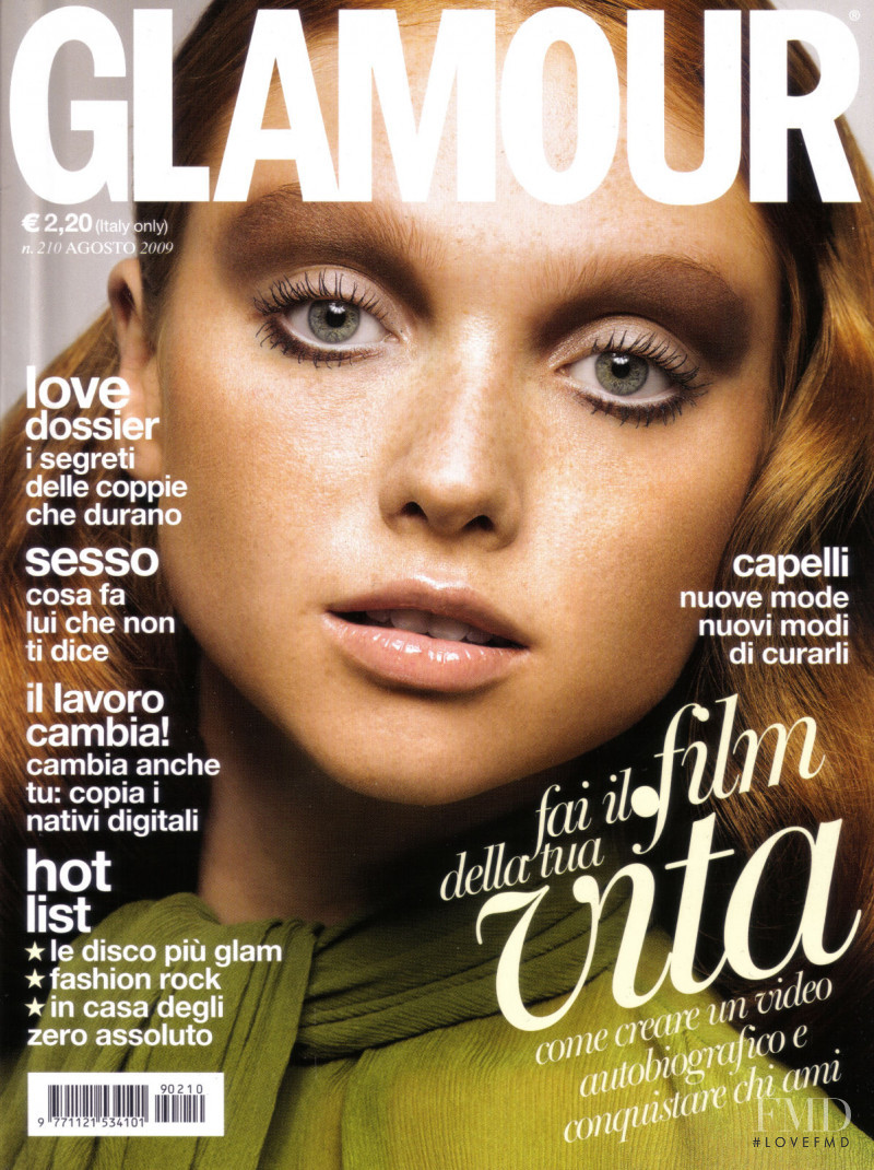Natalia Piro featured on the Glamour Italy cover from August 2009