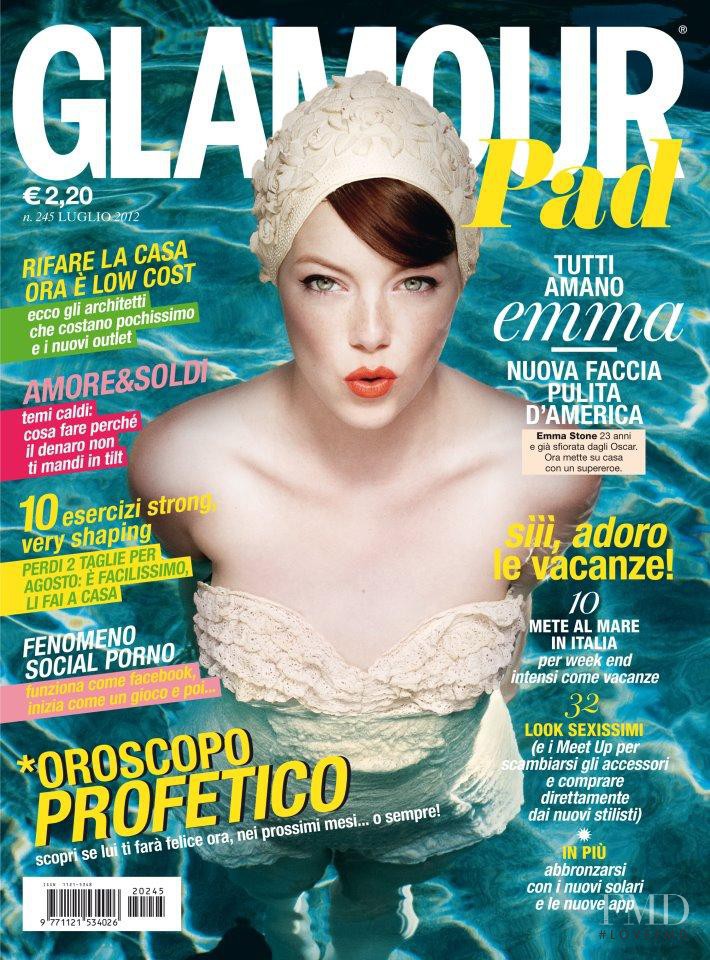 Emma Stone

 featured on the Glamour Italy cover from July 2012