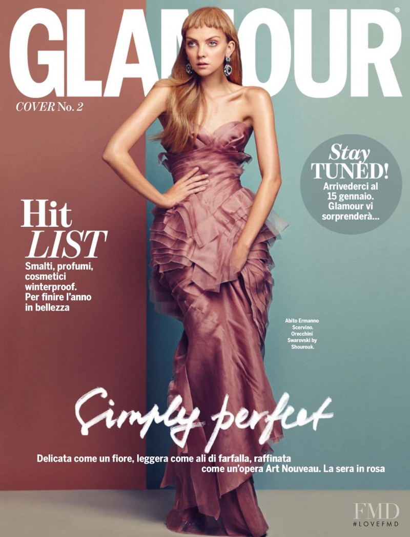 Heather Marks featured on the Glamour Italy cover from December 2013