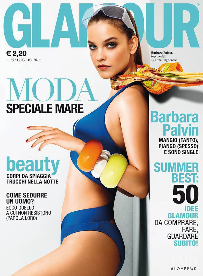Barbara Palvin featured on the Glamour Italy cover from July 2013