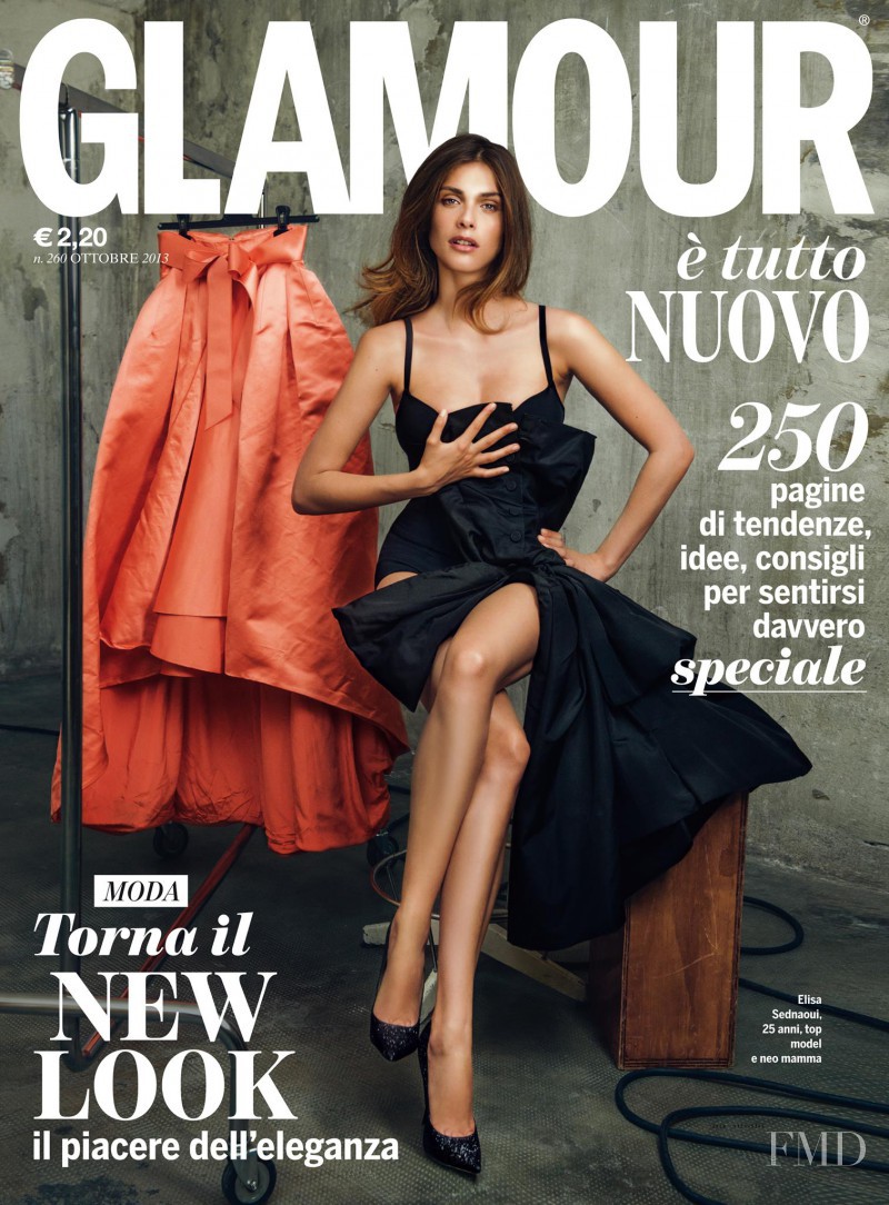 Elisa Sednaoui featured on the Glamour Italy cover from October 2013