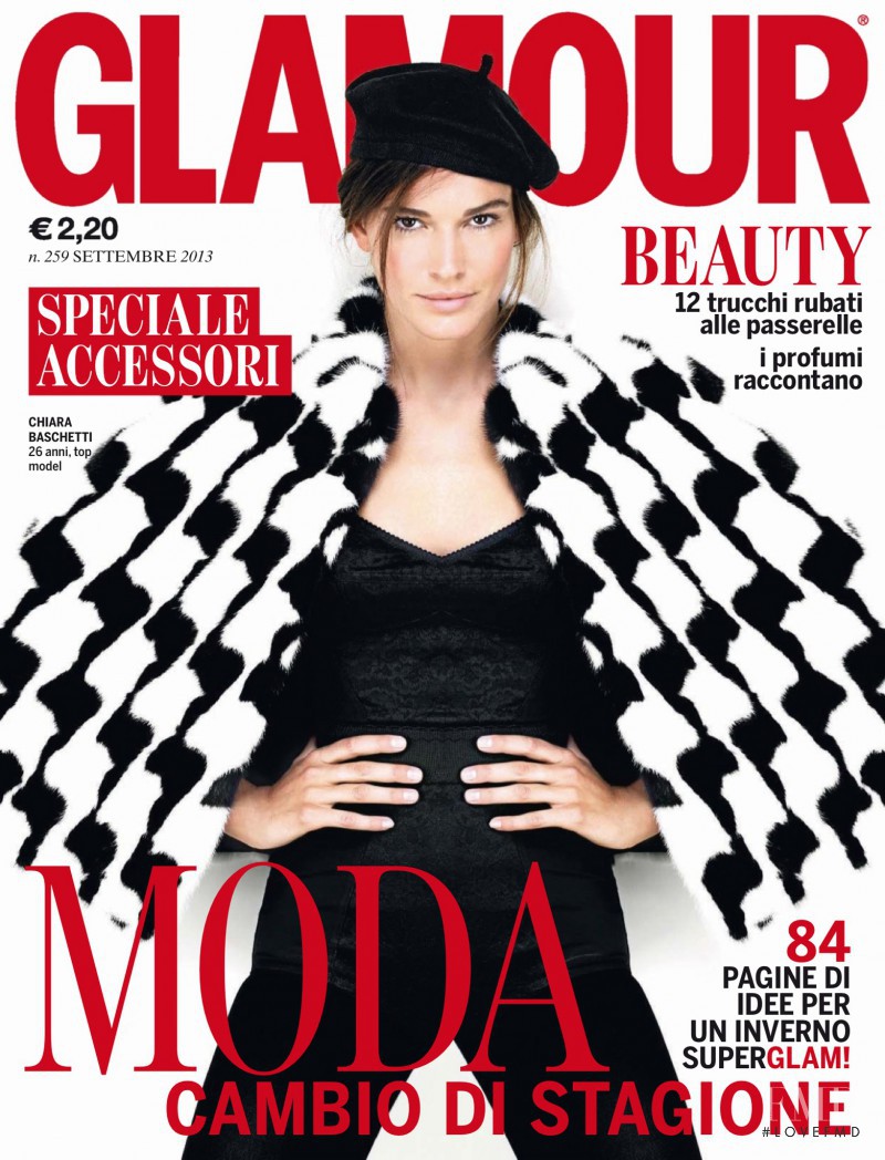 Chiara Baschetti featured on the Glamour Italy cover from September 2013