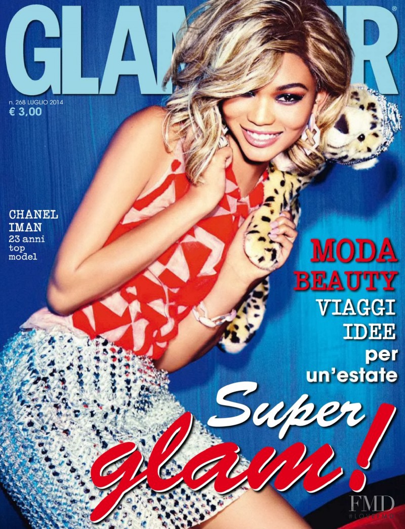 Chanel Iman featured on the Glamour Italy cover from July 2014
