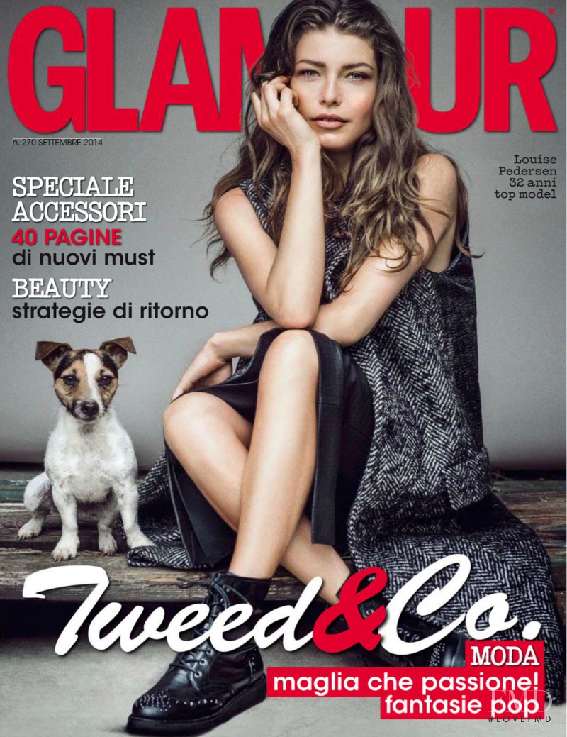 Louise Pedersen featured on the Glamour Italy cover from September 2014