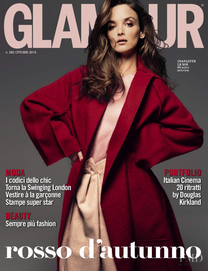 Charlotte Le Bon featured on the Glamour Italy cover from October 2015