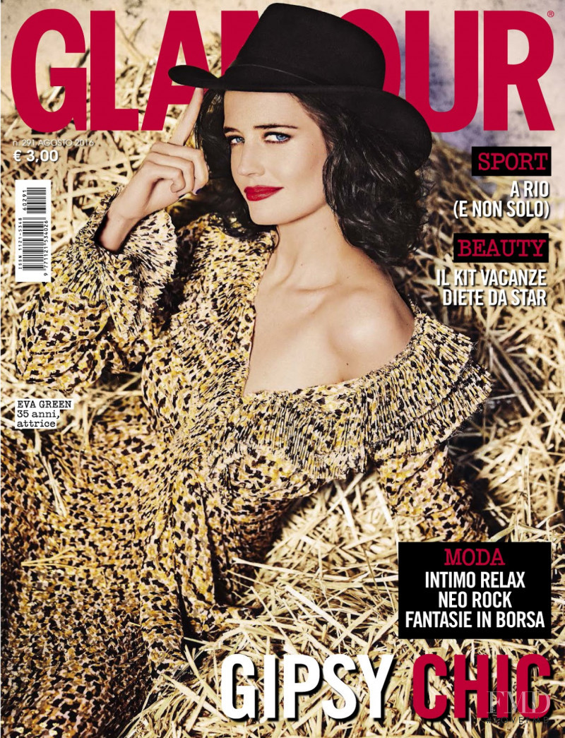 Eva Green featured on the Glamour Italy cover from August 2016