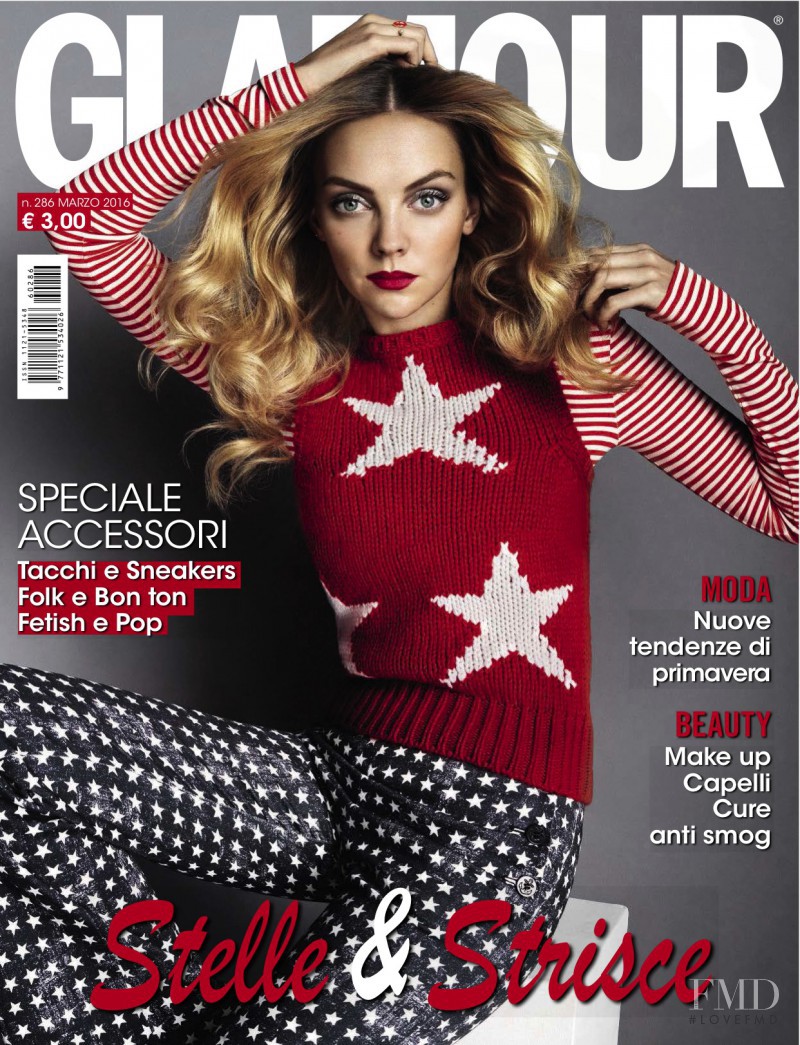 Heather Marks featured on the Glamour Italy cover from March 2016