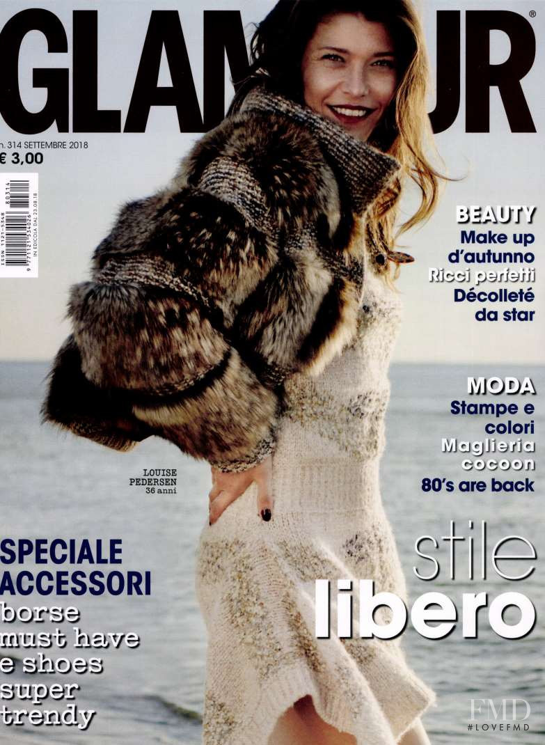 Louise Pedersen featured on the Glamour Italy cover from September 2018