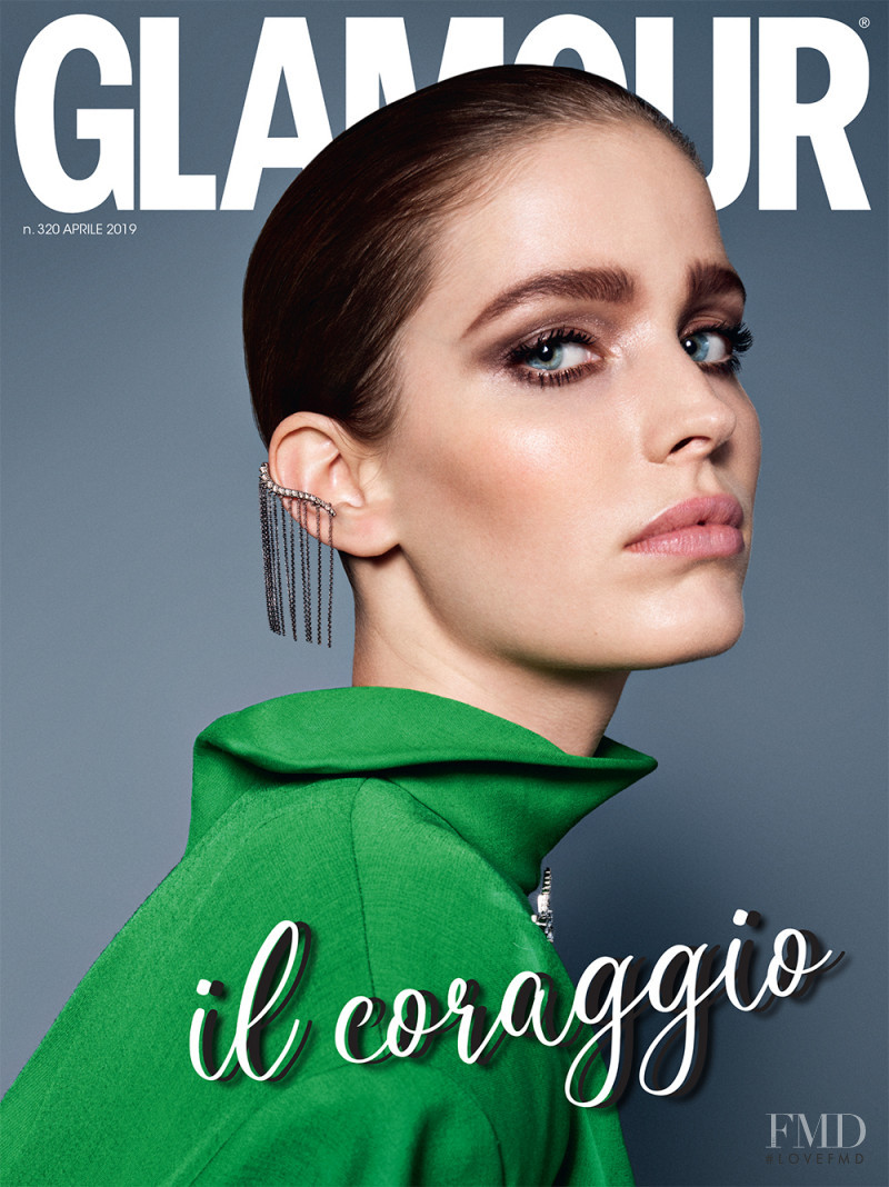 Alisa Ahmann featured on the Glamour Italy cover from April 2019