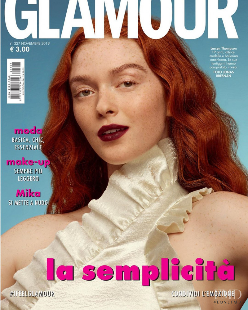 Larsen Thompson featured on the Glamour Italy cover from November 2019