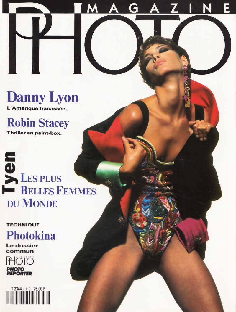 Christy Turlington featured on the Photo France cover from October 1990