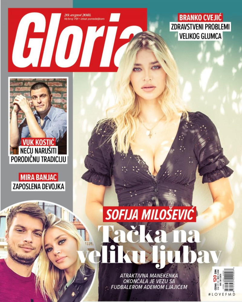 Sofija Milosevic featured on the Gloria Serbia cover from August 2018