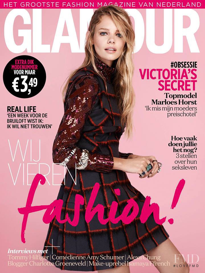 Marloes Horst featured on the Glamour Netherlands cover from September 2015