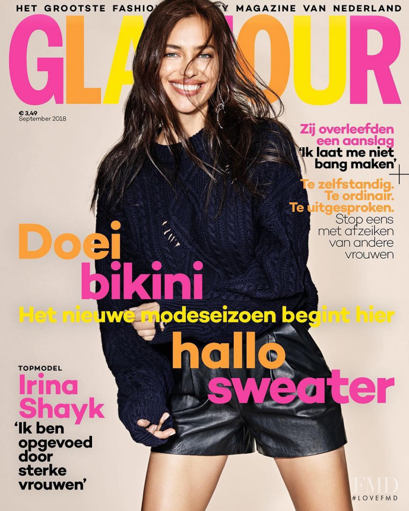 Irina Shayk featured on the Glamour Netherlands cover from September 2018