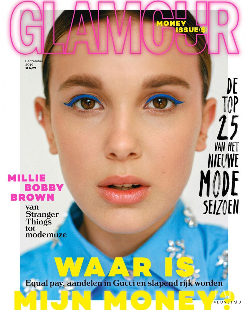 Millie Bobby Brown featured on the Glamour Netherlands cover from September 2019