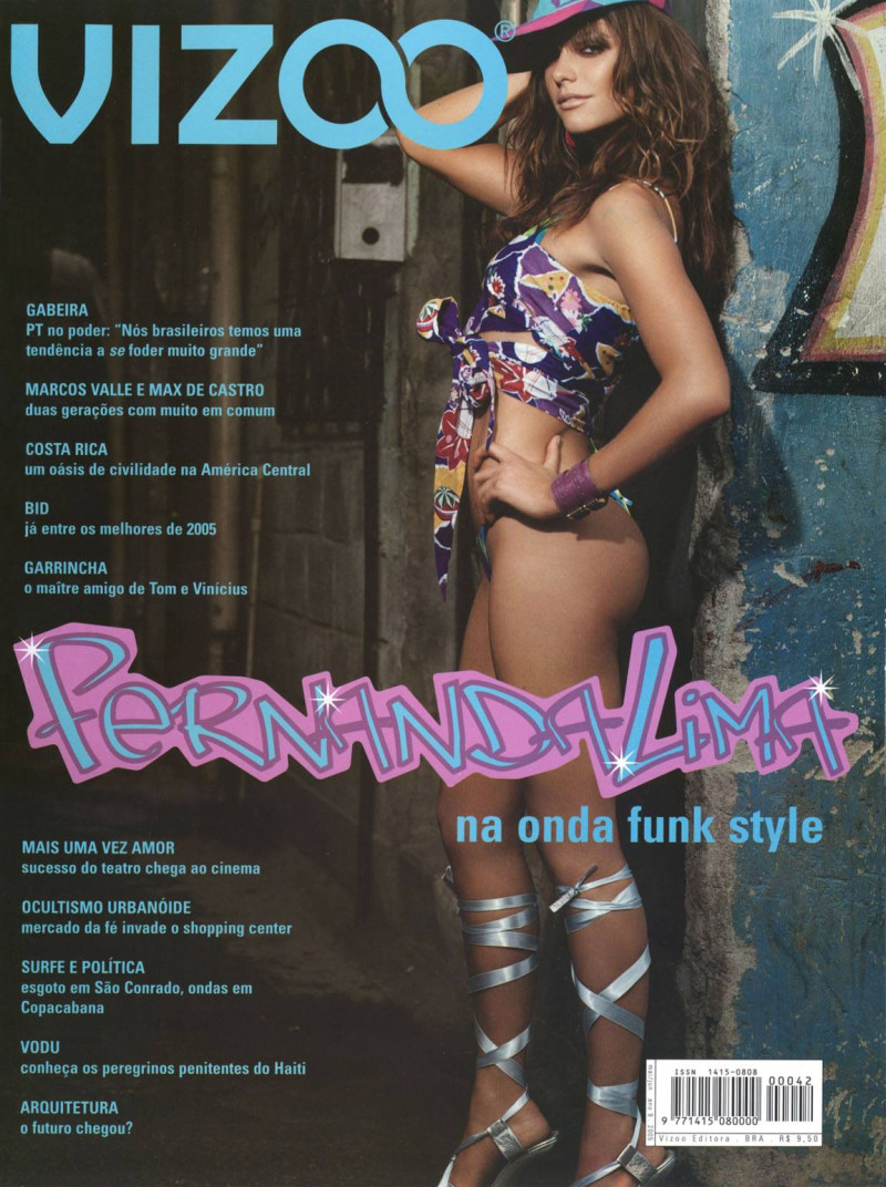 Fernanda Lima featured on the Vizoo Magazine cover from May 2005