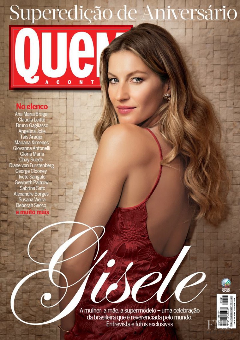 Gisele Bundchen featured on the QUEM Acontece cover from December 2014