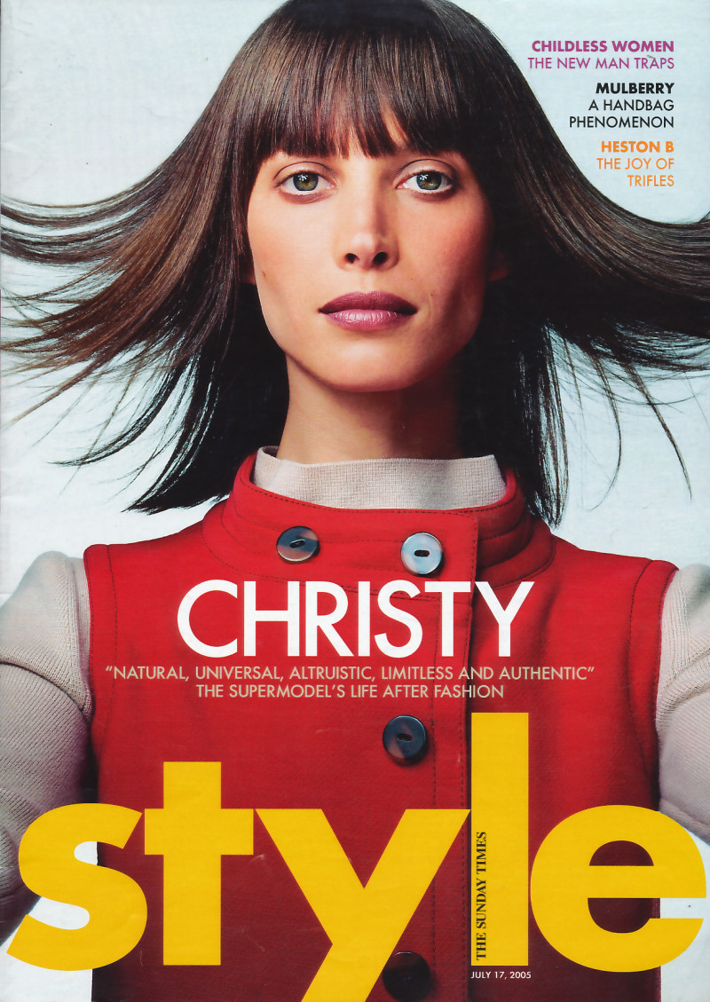 Christy Turlington featured on the The Sunday Times Style cover from July 2005