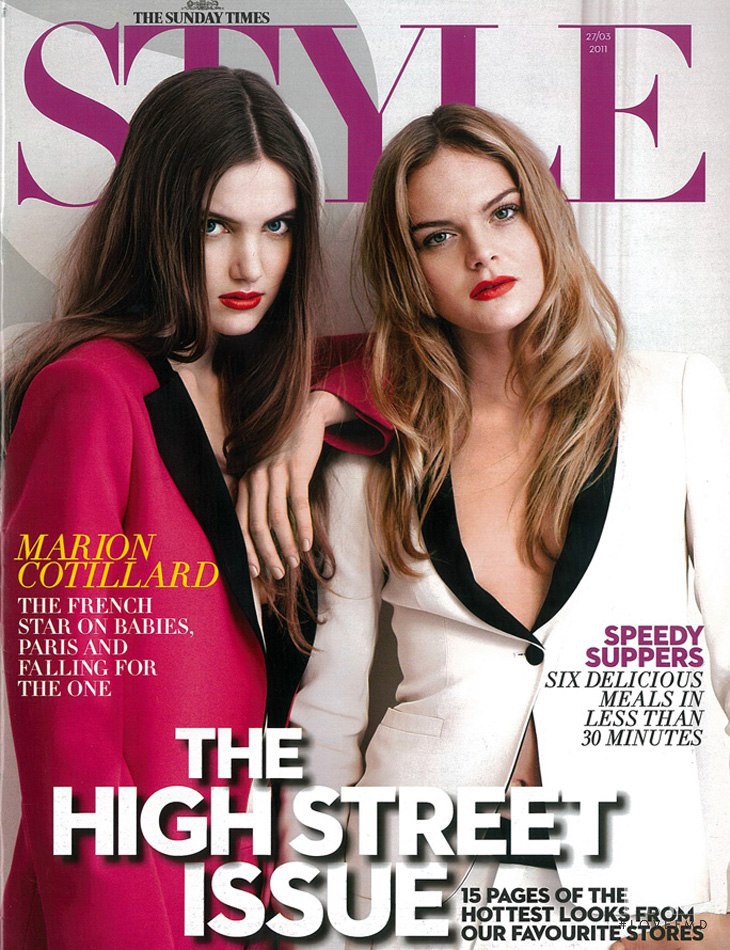 Brooke Livesey featured on the The Sunday Times Style cover from March 2011
