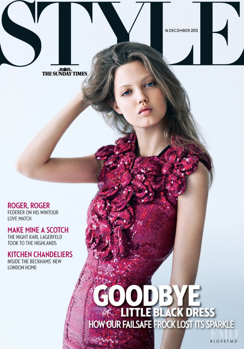Lindsey Wixson featured on the The Sunday Times Style cover from December 2012
