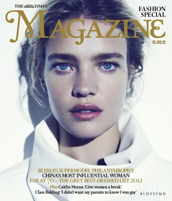 Natalia Vodianova featured on the The Sunday Times Style cover from September 2012