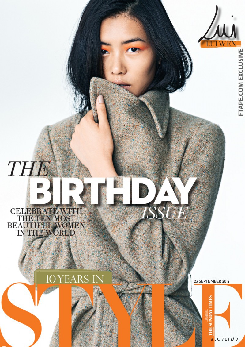 Liu Wen featured on the The Sunday Times Style cover from September 2012