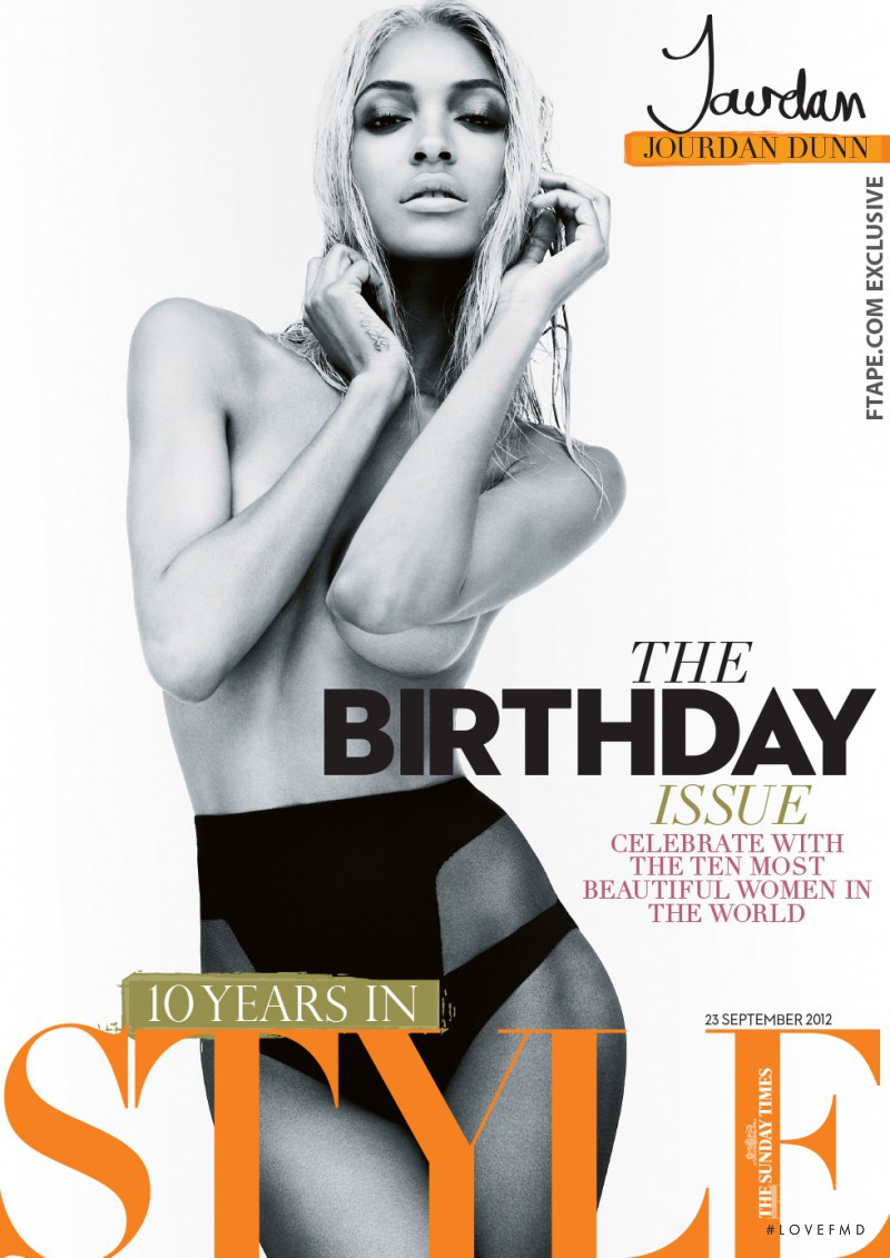 Jourdan Dunn featured on the The Sunday Times Style cover from September 2012